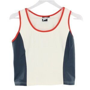 Tail Tech Tank Top Colorblock Athletic Golf Tennis Size M White Navy Red BR2-128